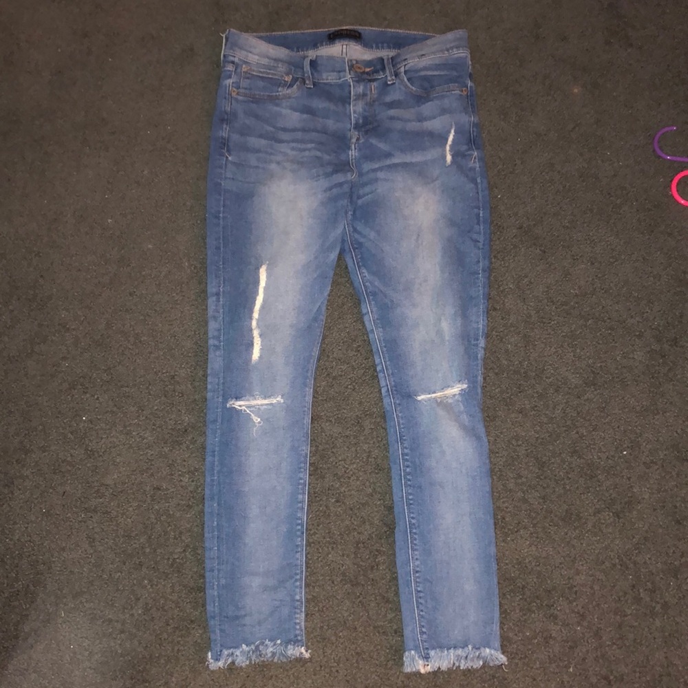 Express mid-rise cropped legging jeans